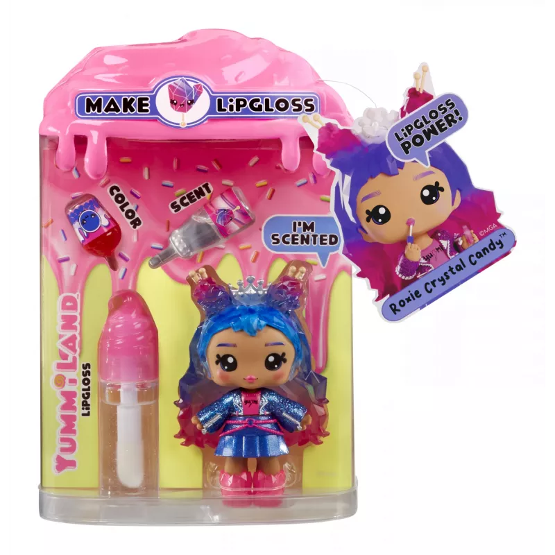 MGA Entertainment Yummiland Lip Gloss Κούκλα Σειρά 2 – Rock Candy (Roxie Crystal Candy)