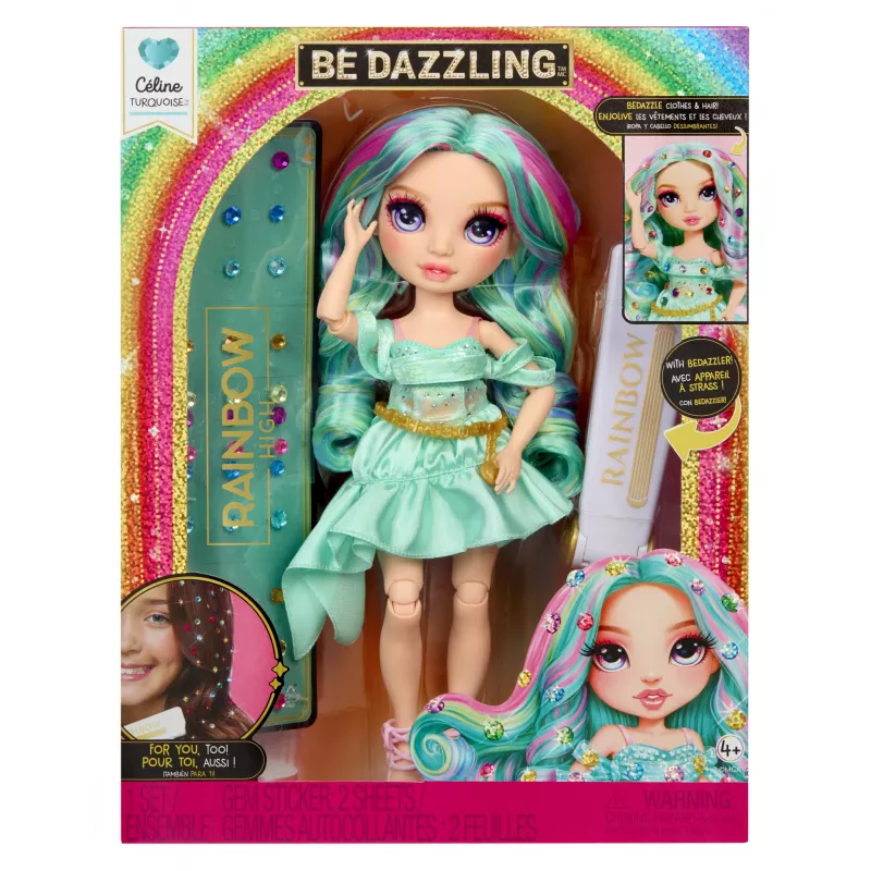 Rainbow High Be Dazzling Κούκλες μόδας – Celine Τιρκουάζ (Teal)