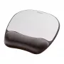 Fellowes Mousepad με στήριξη καρπού - Memory Foam mousepad με μαλακό μαξιλάρι αφρού - Εργονομικό mousepad για υπολογιστή, laptop, χρήση σε home office - Συμβατό με laser και οπτικά ποντίκια - ασημί