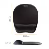 Fellowes Mouse Mat Στήριγμα καρπού Memory Foam mouse pad εργονομικό mouse pad μαύρο