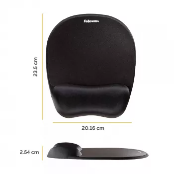 Fellowes Mouse Mat Στήριγμα καρπού Memory Foam mouse pad εργονομικό mouse pad μαύρο