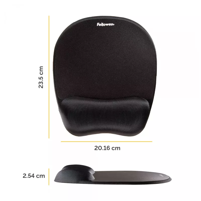 Fellowes Mouse Mat Στήριγμα καρπού Memory Foam mouse pad εργονομικό mouse pad μαύρο