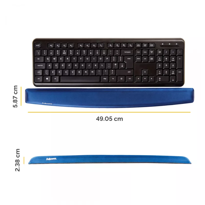 Fellowes 9178401 Στήριγμα καρπού Gel, Πολυουρεθάνη Μπλε