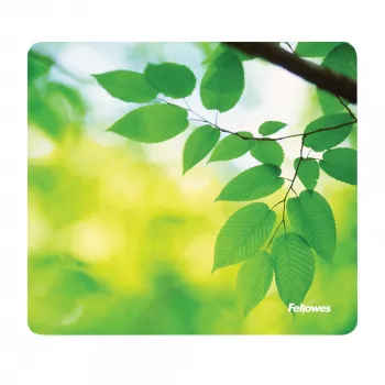 Fellowes Earth Series Mouse pad Leaves, Πράσινο, εικόνα, Πλαστικό, Λάστιχο, αντιολισθητική βάση