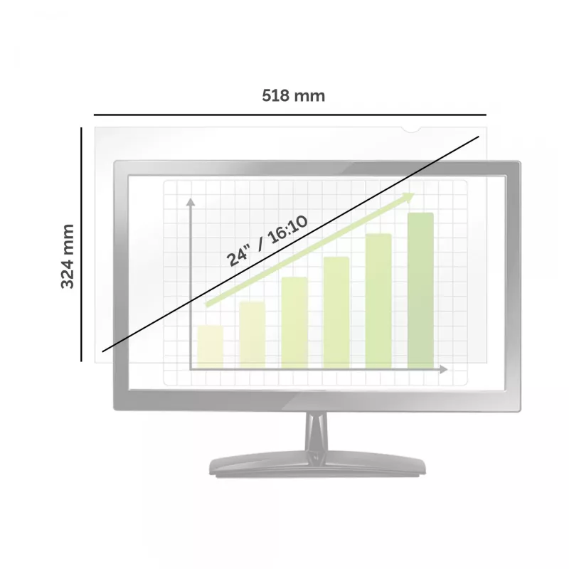 Fellowes PrivaScreen 61 cm (24 ίντσες) φίλτρο απορρήτου οθόνης χωρίς πλαίσιο