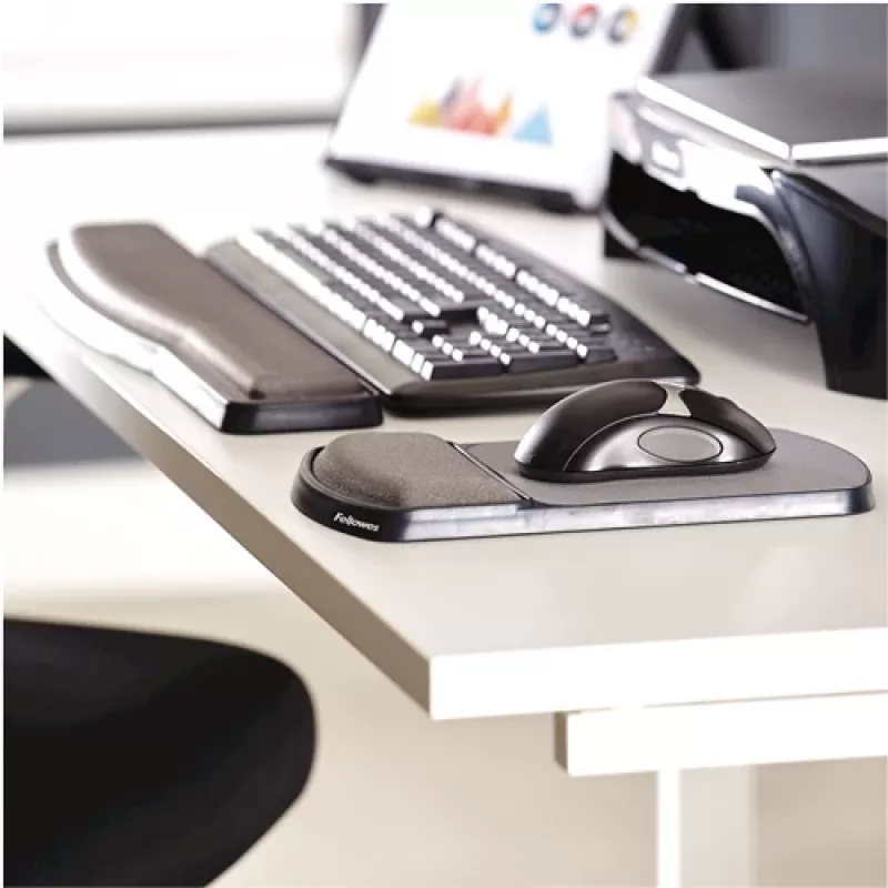 Fellowes ρυθμιζόμενης γωνίας mouse pad-στήριγμα καρπού Premium Gel