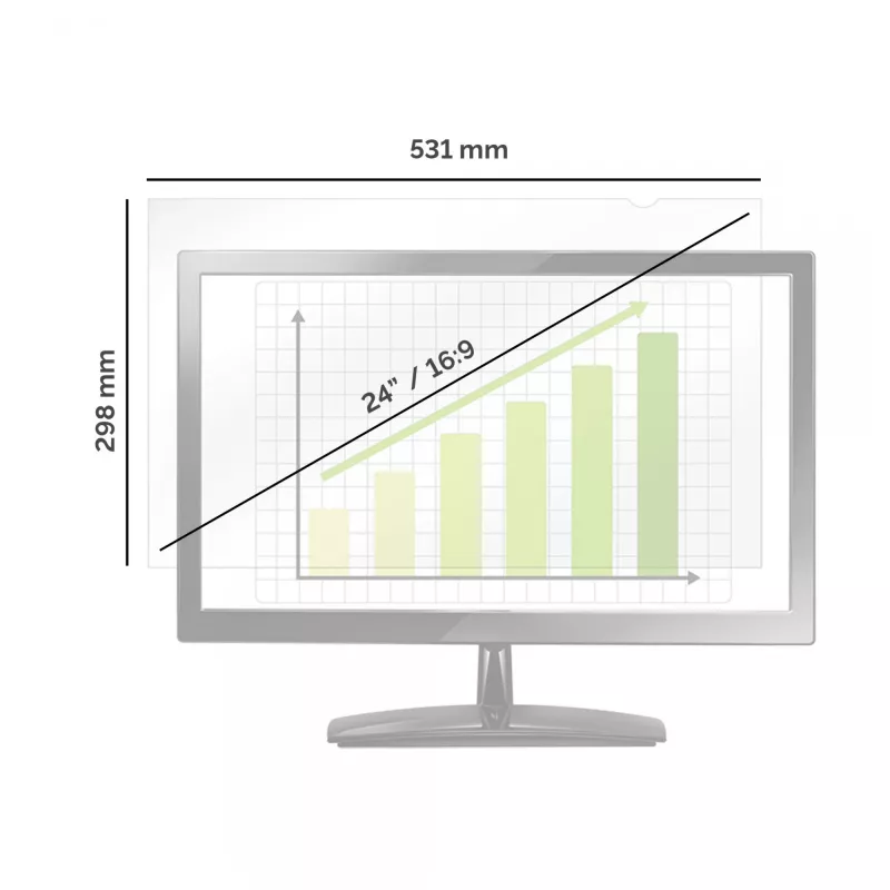 Fellowes PrivaScreen 61 cm (24 ίντσες) φίλτρο απορρήτου οθόνης χωρίς πλαίσιο