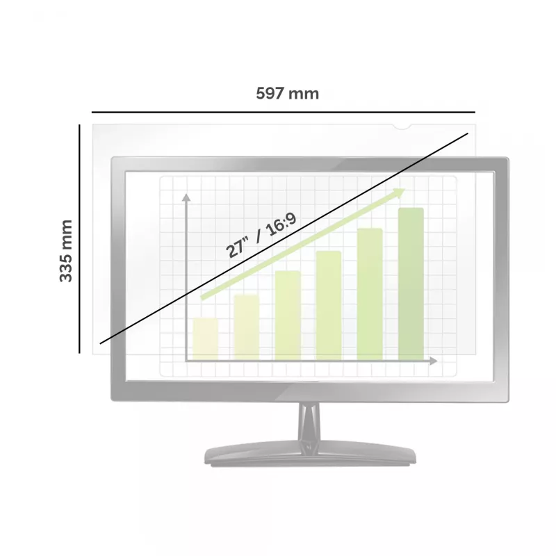 Fellowes PrivaScreen 68,6 cm (27 ίντσες) φίλτρο απορρήτου οθόνης χωρίς πλαίσιο
