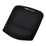 Fellowes Mouse pad στήριγμα καρπού – PlushTouch mouse pad με αντιολισθητική βάση από καουτσούκ και αντιβακτηριδιακή προστασία – Εργονομικό mouse pad για υπολογιστή, laptop, γραφείο στο σπίτι – Μαύρο