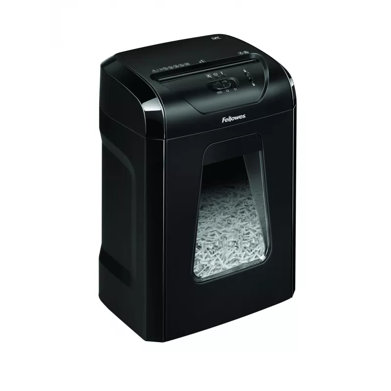 Fellowes Powershred 12C Καταστροφέας εγγράφων σταυρωτής κοπής 22,5 cm Μαύρο