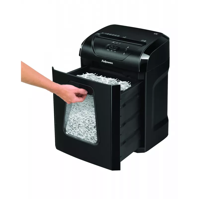 Fellowes Powershred 12C Καταστροφέας εγγράφων σταυρωτής κοπής 22,5 cm Μαύρο