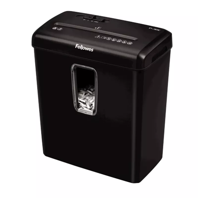 Fellowes Powershred P-30C Καταστροφέας εγγράφων κοπής σωματιδίων 22 cm Μαύρο