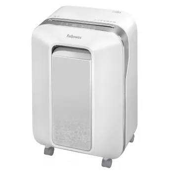 Fellowes Powershred LX201 Καταστροφέας εγγράφων μικροκοπής λευκό, μικροκοπή, 23 cm, 2 x 12 mm, 22 L, Touch, 4 τροχοί