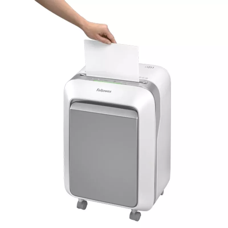 Fellowes LX Series Powershred LX21 Καταστροφέας εγγράφων μικροκοπής Γκρι, Λευκό