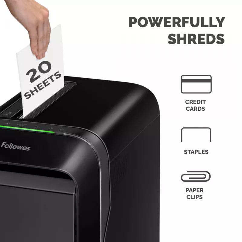 Fellowes LX Series Powershred LX220 Καταστροφέας εγγράφων 65 dB Μαύρο