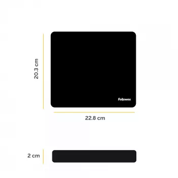 Fellowes Earth Series Mouse pad - Μαύρο, Μαύρο, Μονόχρωμο, Αντιολισθητική βάση