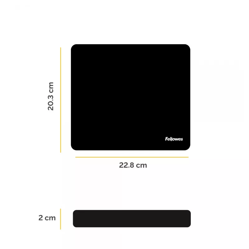 Fellowes Earth Series Mouse pad - Μαύρο, Μαύρο, Μονόχρωμο, Αντιολισθητική βάση