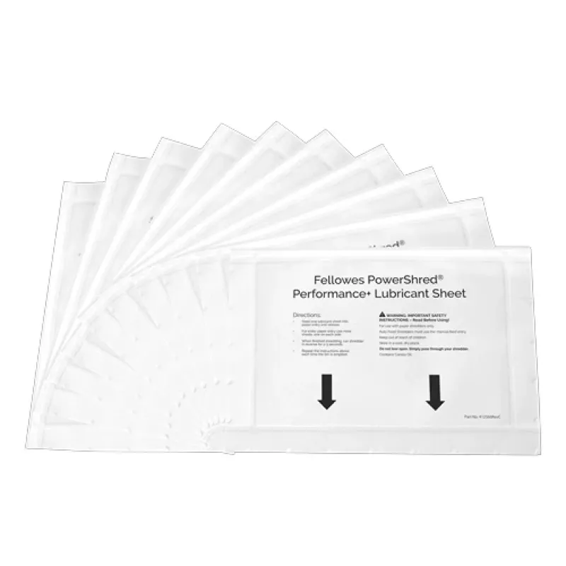 Fellowes 4025601 Αξεσουάρ καταστροφέα εγγράφων Φύλλα λίπανσης 10 τεμ.