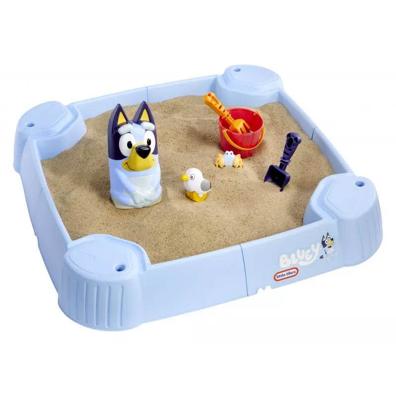 Little Tikes Bluey Beach Day sandbox, τετράγωνο, πλαστικό, μπλε, sandbox