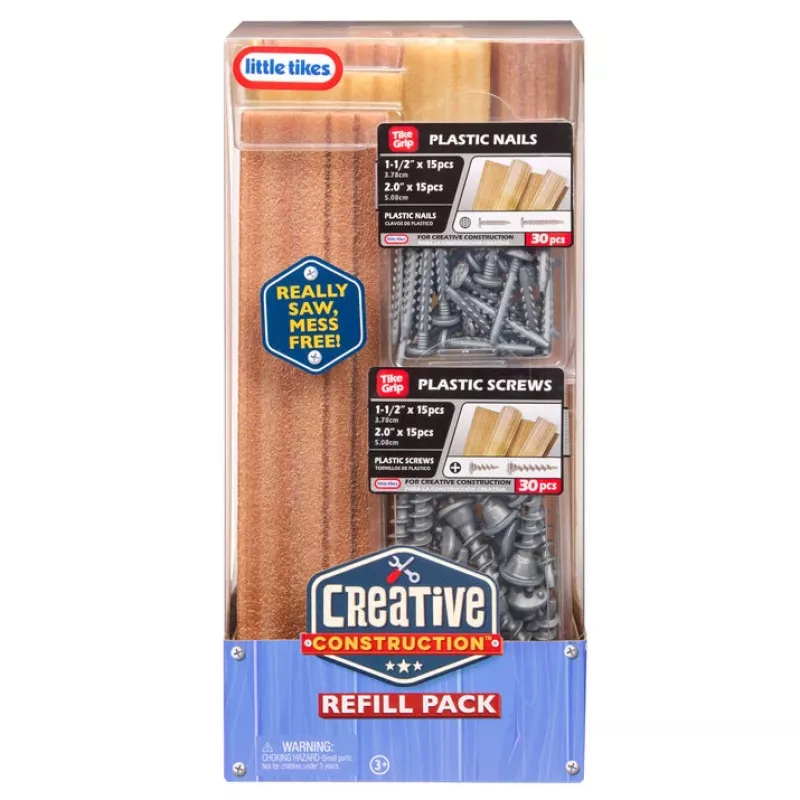 Little Tikes Creative Construction Ξύλο, Καρφιά και Βίδες Σετ