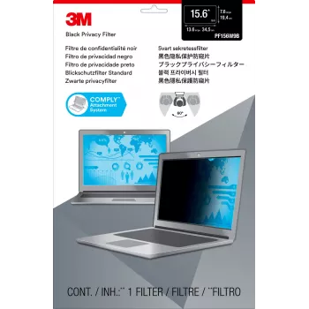 3M φίλτρο απορρήτου για laptop ευρείας οθόνης 39,6 cm (15,6 ίντσες), αντιθαμβωτικό