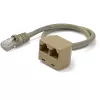 StarTech.com Προσαρμογέας Καλωδίου Splitter RJ45 2-σε-1 - F/M, 10/100Base-T(X), Cat5e, Γκρι, Πολυβινυλοχλωρίδιο (PVC), 0,33 m, Βύσμα/Υποδοχή