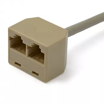 StarTech.com Προσαρμογέας Καλωδίου Splitter RJ45 2-σε-1 - F/M, 10/100Base-T(X), Cat5e, Γκρι, Πολυβινυλοχλωρίδιο (PVC), 0,33 m, Βύσμα/Υποδοχή