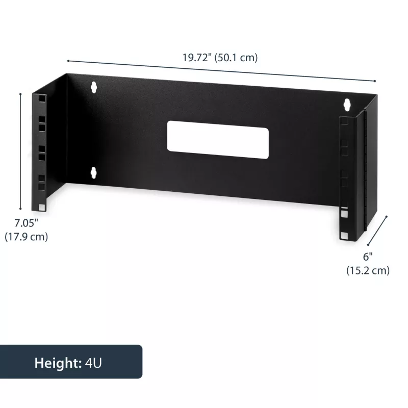 StarTech.com 4HE 19 ιντσών αναδιπλούμενη βάση επιτοίχιας τοποθέτησης για patch panels