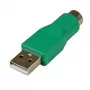 StarTech.com Προσαρμογέας Ποντικιού PS/2 σε USB Αντικατάστασης - F/M, PS/2, USB, Πράσινο