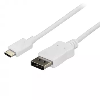 StarTech.com Καλώδιο USB-C σε DisplayPort 1.2 1,8m 4K 60Hz – Καλώδιο Προσαρμογέα USB-C σε DisplayPort HBR2 – Καλώδιο Βίντεο DP Alt Mode σε Οθόνη DP – Συμβατό με Thunderbolt 3 – Λευκό