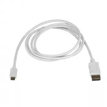 StarTech.com Καλώδιο USB-C σε DisplayPort 1.2 1,8m 4K 60Hz – Καλώδιο Προσαρμογέα USB-C σε DisplayPort HBR2 – Καλώδιο Βίντεο DP Alt Mode σε Οθόνη DP – Συμβατό με Thunderbolt 3 – Λευκό