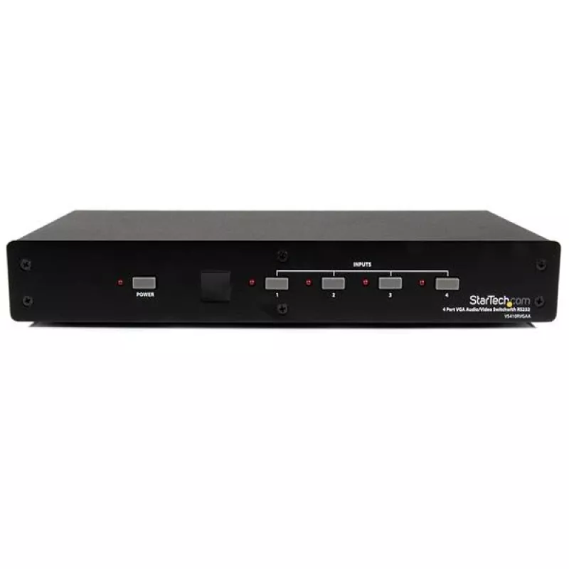 StarTech.com Διακόπτης βίντεο-ήχου VGA 4 απλών με έλεγχο RS232