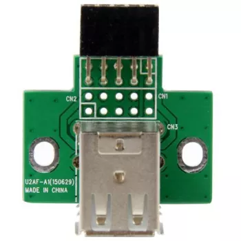 StarTech.com Προσαρμογέας USB Motherboard Header 2 θυρών, IDC, USB 2.0, μαύρο, πράσινο, ανοξείδωτο ατσάλι, 20 mm, 125 mm, 230 mm