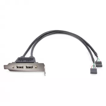 StarTech.com Προσαρμογέας πλάκας υποδοχής Low-Profile USB-A 2 θυρών