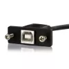 StarTech.com Καλώδιο USB Panel Mount 1 ft B σε B – F/M, 0,3 m, USB B, USB B, USB 2.0, 0,48 Gbit/s, μαύρο