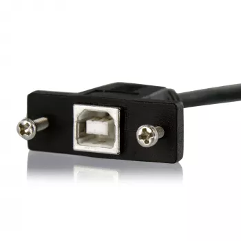 StarTech.com Καλώδιο USB Panel Mount 1 ft B σε B – F/M, 0,3 m, USB B, USB B, USB 2.0, 0,48 Gbit/s, μαύρο