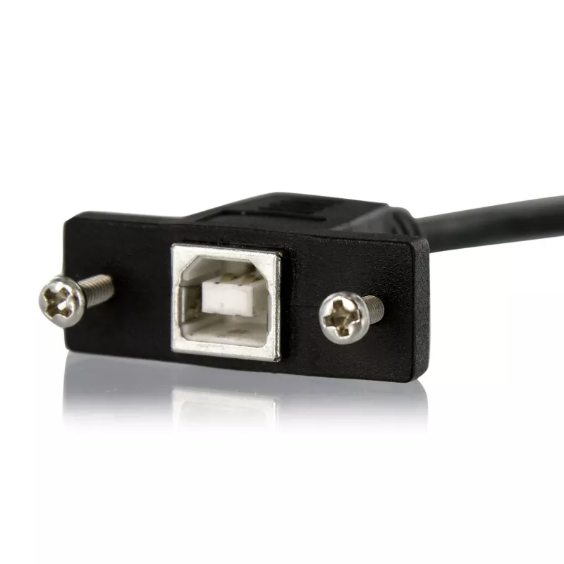 StarTech.com Καλώδιο USB Panel Mount 1 ft B σε B – F/M, 0,3 m, USB B, USB B, USB 2.0, 0,48 Gbit/s, μαύρο