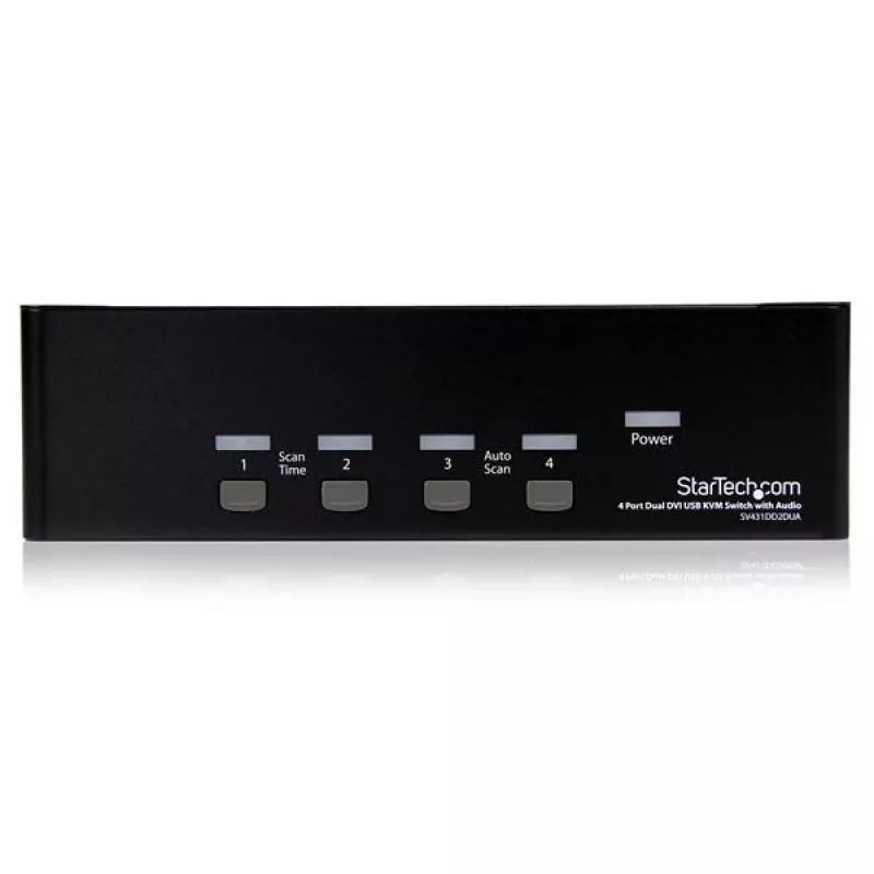 StarTech.com Διακόπτης KVM USB Dual-DVI 4 θυρών με ήχο και Hub USB 2.0