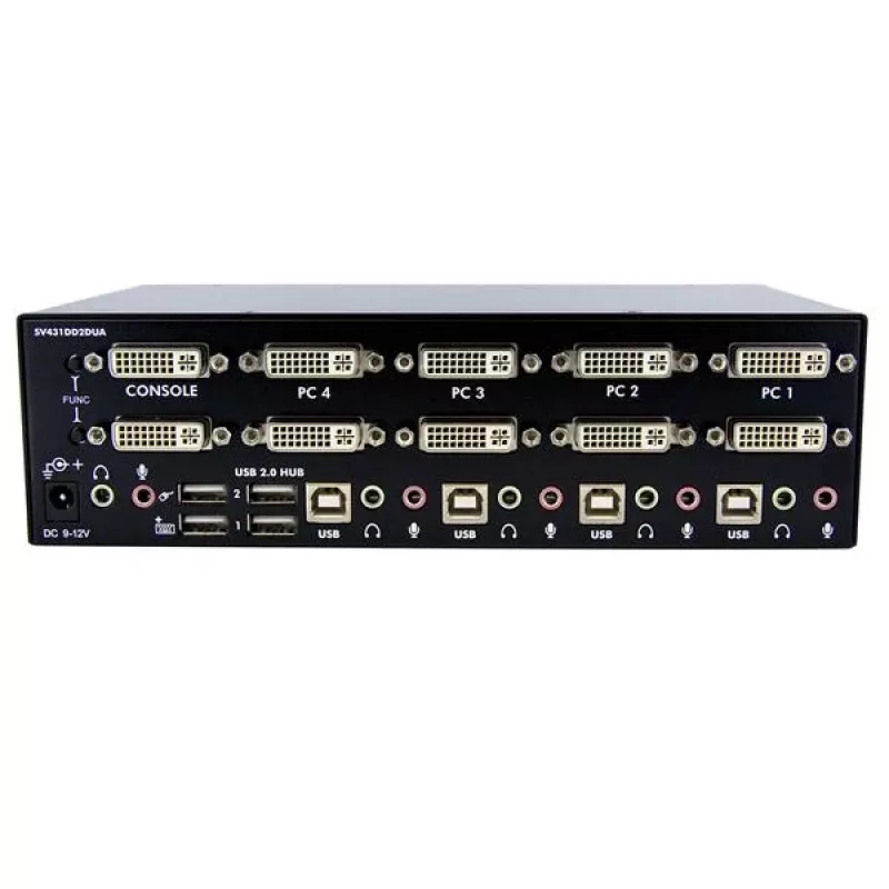 StarTech.com Διακόπτης KVM USB Dual-DVI 4 θυρών με ήχο και Hub USB 2.0
