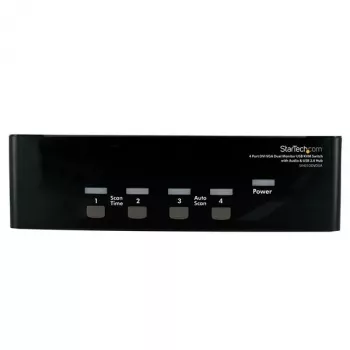 StarTech.com Διακόπτης KVM DVI VGA Dual-Monitor 4 θυρών USB με ήχο & Hub USB 2.0