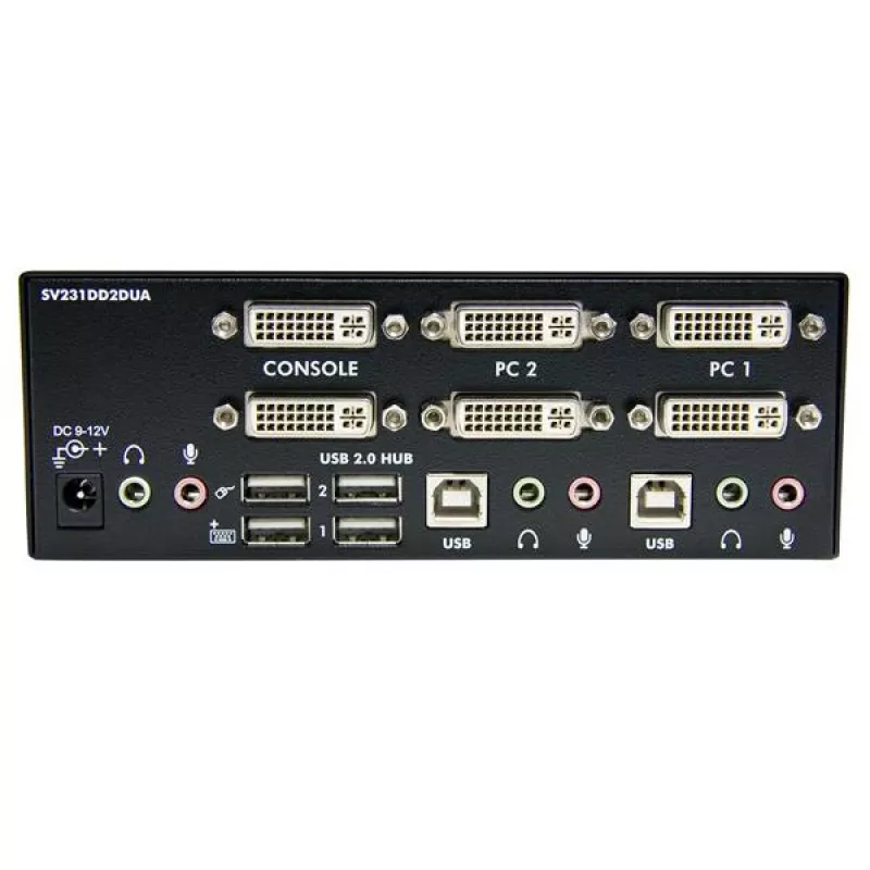 StarTech.com Διακόπτης KVM USB Dual-DVI 2 θυρών με ήχο & Hub USB 2.0