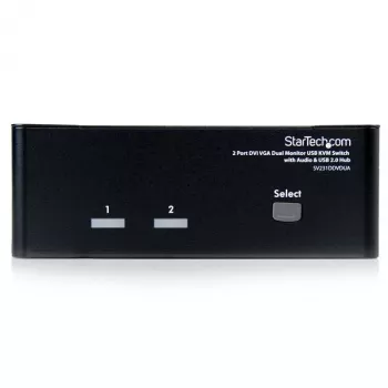 StarTech.com Διακόπτης KVM DVI VGA Dual Monitor 2 θυρών USB με ήχο & Hub USB 2.0