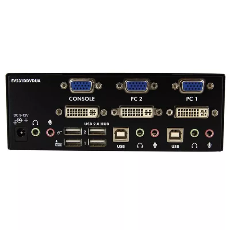 StarTech.com Διακόπτης KVM DVI VGA Dual Monitor 2 θυρών USB με ήχο & Hub USB 2.0
