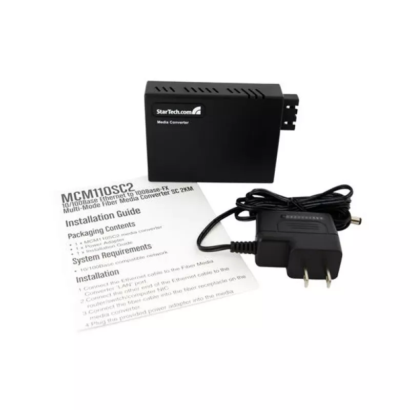 StarTech.com Μετατροπέας μέσων Ethernet οπτικής ίνας Multimode 10/100 SC 2 km