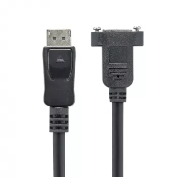 StarTech.com Καλώδιο DisplayPort Panel Mount 1m - 4K x 2K - Καλώδιο επέκτασης DisplayPort 1.2 αρσενικό σε υποδοχή - Καλώδιο επέκτασης βίντεο DP με σύνδεση Panel Mount DP - Καλώδιο οθόνης DP