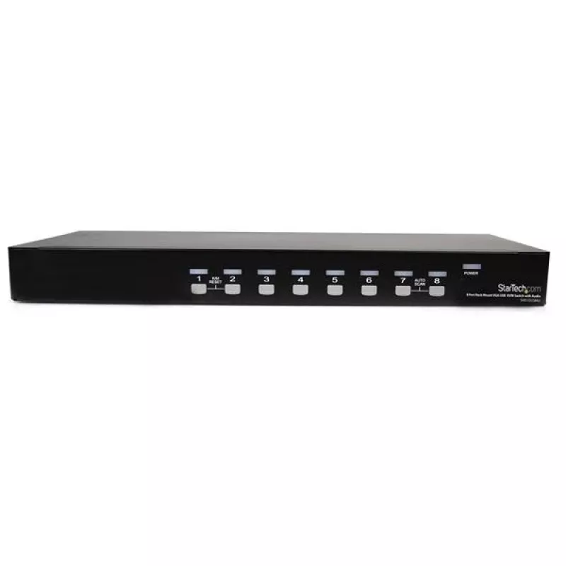 StarTech.com Διακόπτης KVM USB VGA Rackmount 8 θυρών με ήχο (καλώδια ήχου περιλαμβάνονται)