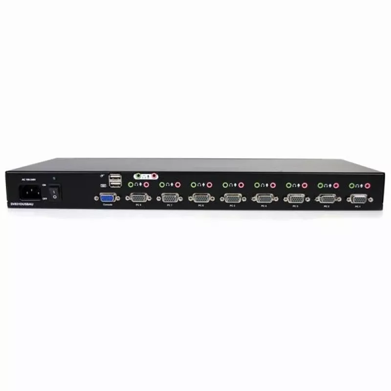 StarTech.com Διακόπτης KVM USB VGA Rackmount 8 θυρών με ήχο (καλώδια ήχου περιλαμβάνονται)