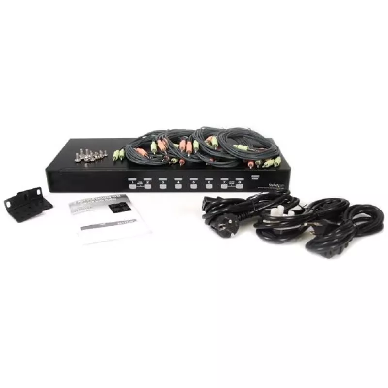 StarTech.com Διακόπτης KVM USB VGA Rackmount 8 θυρών με ήχο (καλώδια ήχου περιλαμβάνονται)