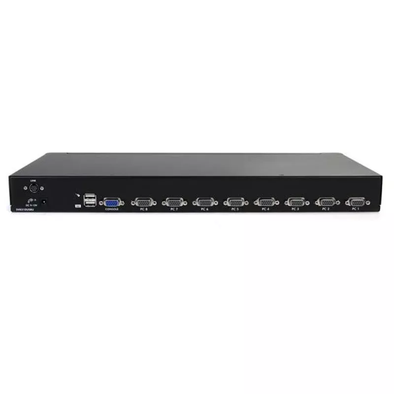 StarTech.com Διακόπτης KVM USB Rackmount 8 θυρών 1U με OSD, 1920 x 1440 pixel, τοποθέτηση σε rack, 1U, μαύρο
