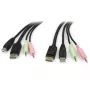 StarTech.com Καλώδιο διακόπτη KVM USB DisplayPort 4-in-1 6ft με ήχο & μικρόφωνο